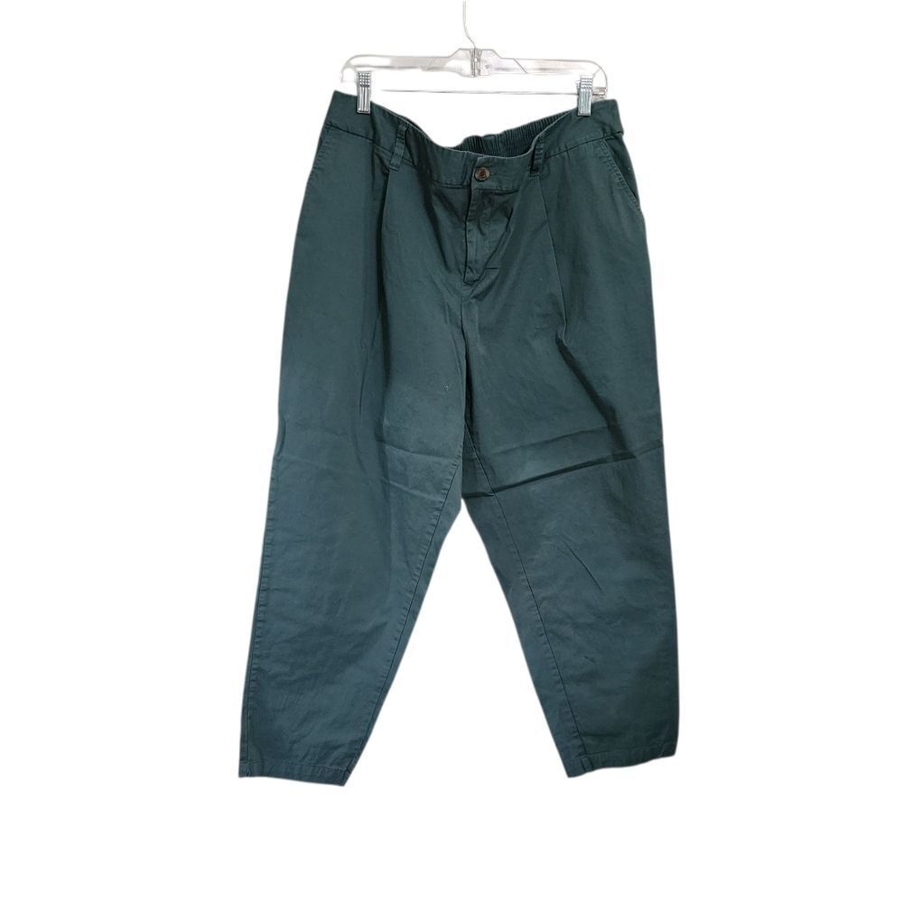 a.new.day Trouser Pants XXL Green high Rise Straught Cut Zip Button